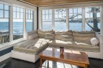 Living room with sprawling ocean views.
